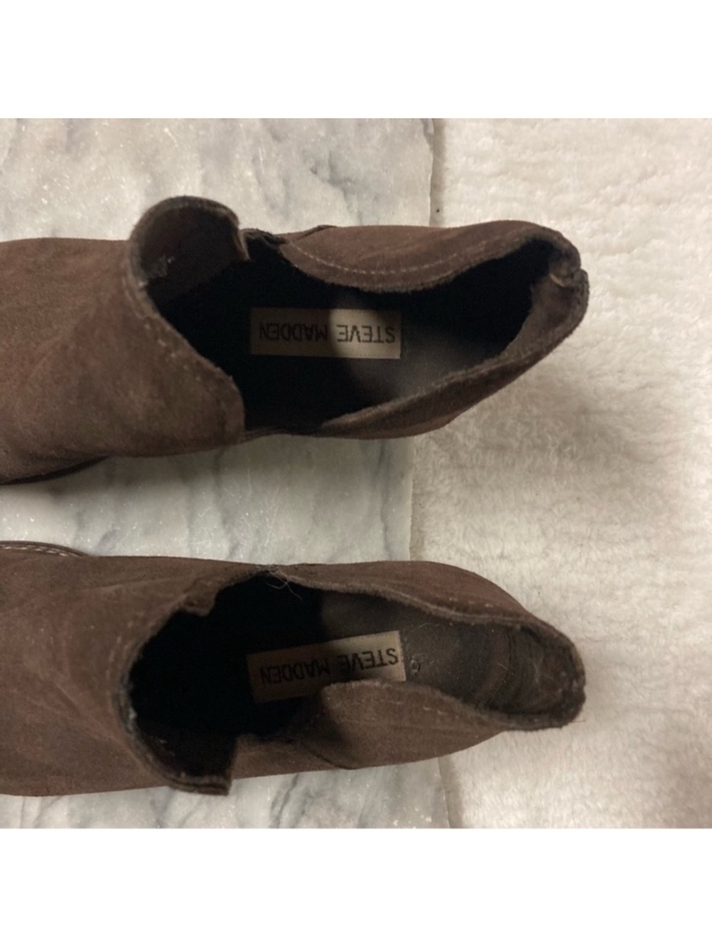 Steve Madden Austin Ankle Booties Shoes Size 8.5 Chocolate Brown Leather - Picture 4 of 10